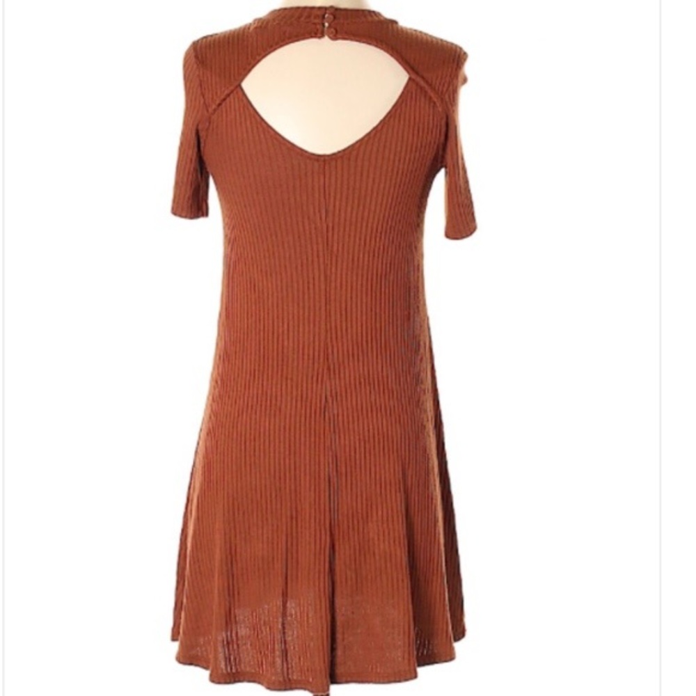 NWT American Eagle brown open-back t-shirt dress
